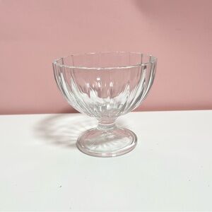 Vintage retro ice cream dish cocktail glass